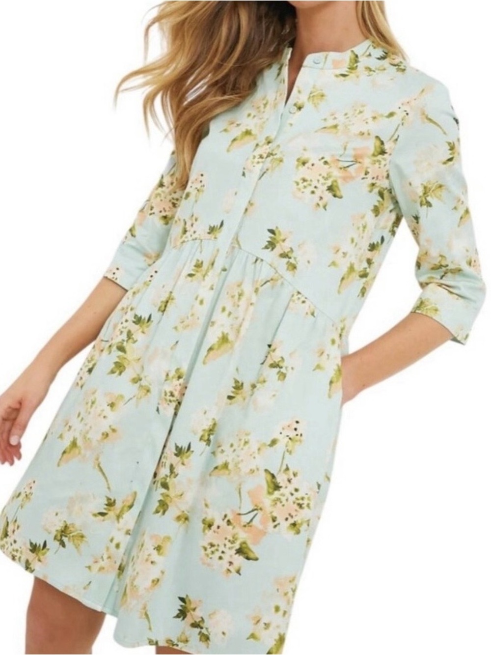 Tuckernuck Aqua Watercolor
Royal Shirt Dress Size Large
Floral Pastel